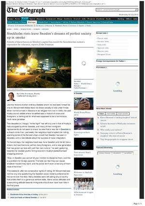 Stockholm riots leave Sweden's dreams of perfect society up in smoke