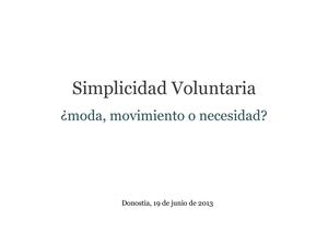 Simplicidad voluntaria