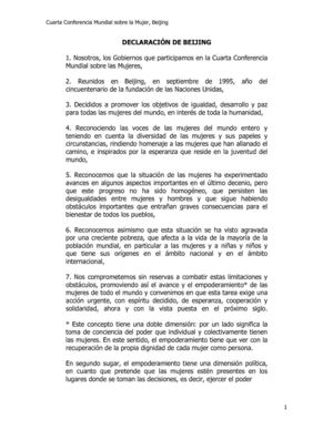 Cuarta Conferencia Mundial sobre la Mujer, Beijing 1995