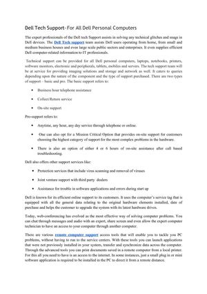 Dell Tech Support | Dell Computer Support 