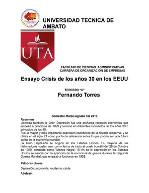 Crisis de los años 30