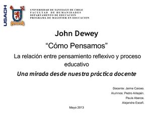 Power point ensayo Dewey