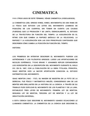 CINEMATICA