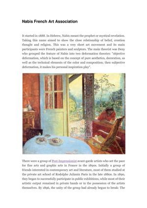 Nabis French Art Association