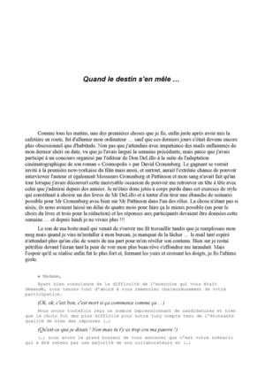 Quand le destin s'en mêle ...