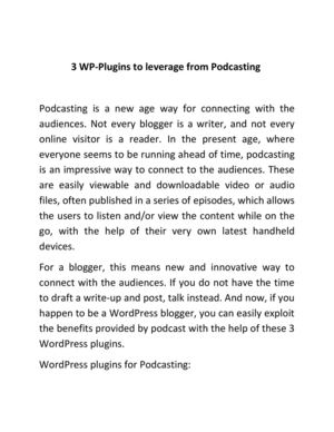 3 WP-Plugins to leverage from Podcasting