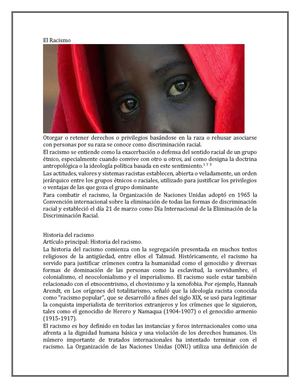 El racismo
