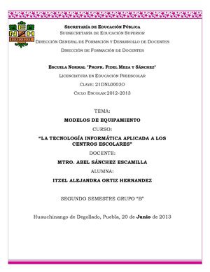 MODELOS DE EQUIPAMIENTO