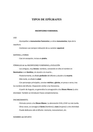Tipos de Epígrafes
