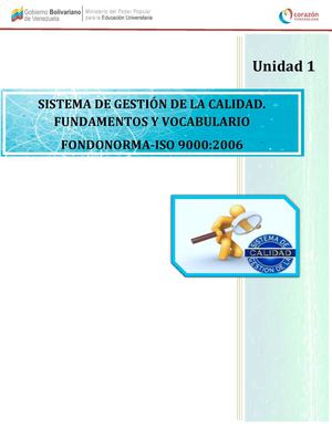 Normas ISO 9000. Fundamentos y vocabulario.