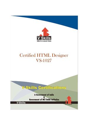 Certified HTML Designer Brochure