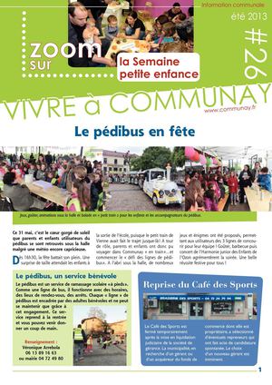 Vivre à Communay n° 26 - Eté 20013 - Le journal de la vie communale