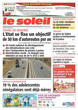 Edition du 5 Juillet 2013