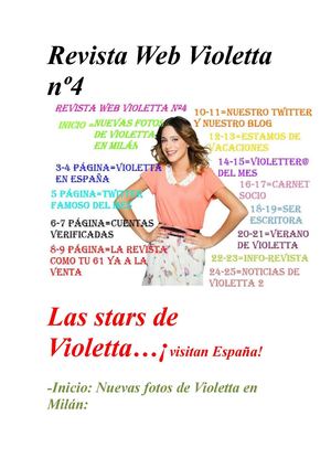 Revista Oficial de Web Violetta nº4
