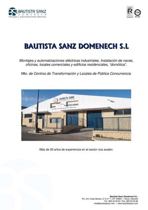 Presentación general de la empresa Bautista Sanz