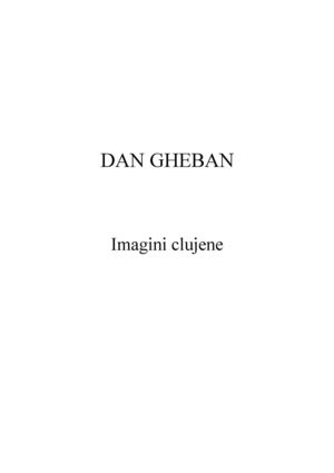 Dan Gheban-Imagini clujene
