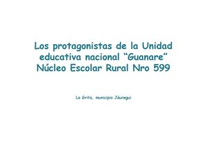 PROTAGONISTAS UEN GUANARE