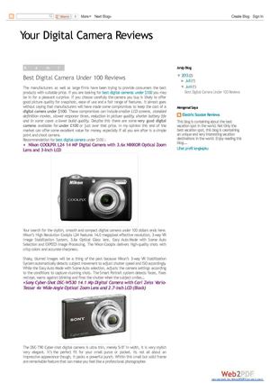 Best Digital Camera Under 100 Reviews