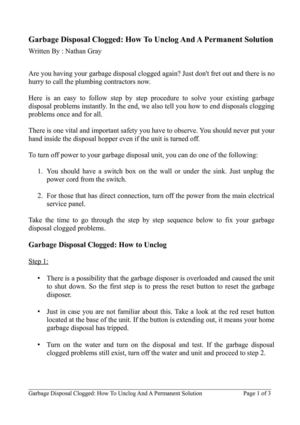 Garbage Disposal Clogged: How To Unclog And A Permanent Solution