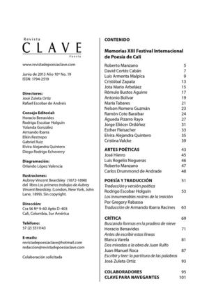 CLAVE. Revista de Poesía. No. 19. Junio 2013