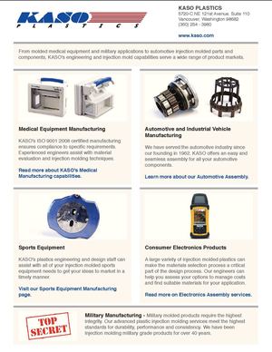 KASO Plastics Inc. Markets