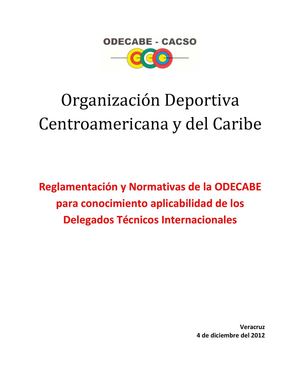 Reglamentación ODECABE DTI