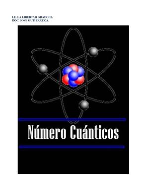 NÚMEROS CUÁNTICOS Y CONFIGURACIÓN ELÉCTRONICA