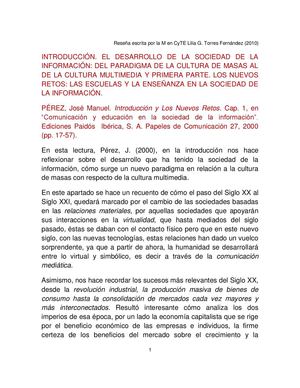 Introducción, el desarrollo de la sociedad de la información