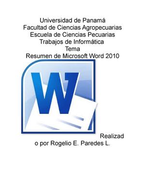 Publicaciones de Microsoft Word 2010
