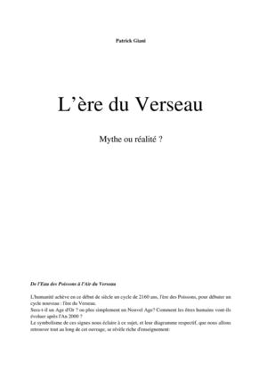 L'ère du verseau