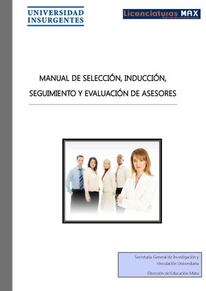 Manual de Selección, Inducción, Seguimiento y Evaluación de Asesores