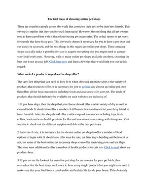 The best ways of choosing online pet shops