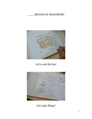 Means of Transport -1st form -