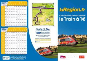 Les horaires du train à 1 € (Carcassonne - Limoux - Quillan)
