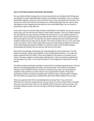 How To Find Dallas Cowboys Cheerleaders Merchandise