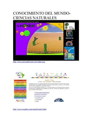 Recursos para conocimiento del mundo