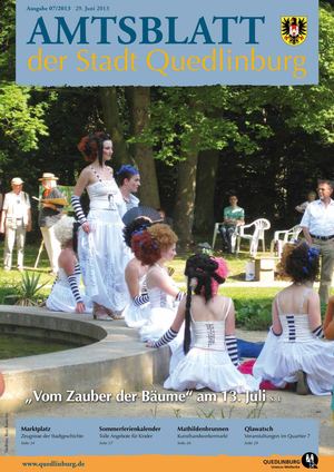 Amtsblatt der Stadt Quedlinburg Ausgabe 07/2013 29. Juni 2013