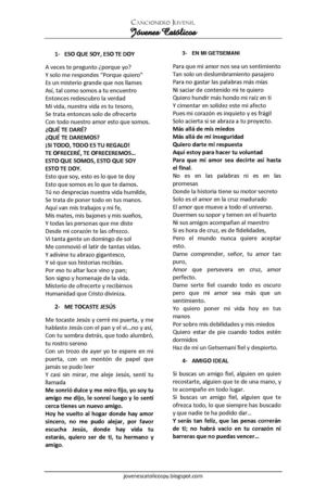 Cancionero Jóvenes Católicos