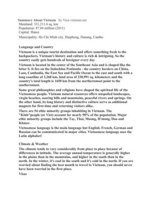 Information about Vietnam
