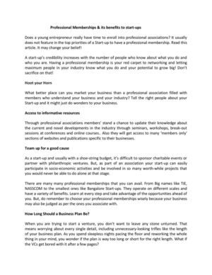 Professional Memberships and its benefits to start-ups 