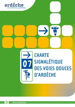 Charte signalétique des voies douces d'Ardèche