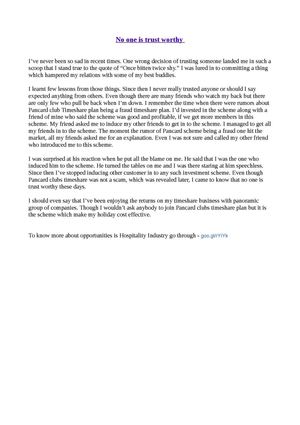 No one is trust worthy - Dnyanaraj Moravekar