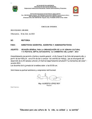 CIRCULAR 10 DE JULIO DE 2013-CARMENTEA