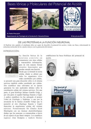 Bases Iónicas del Potencial de Acción