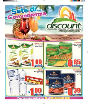 volantino al discount dal 11 al  21 luglio