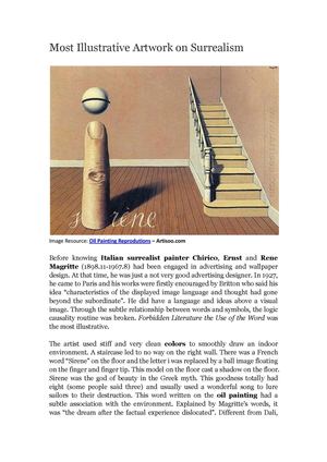 Most Illustrative Artwork on Surrealism