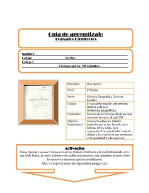  Guía didáctica Tratados Limítrofes 