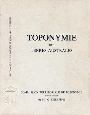 Toponymie des Terres australes