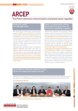 Institutional presentation of ARCEP