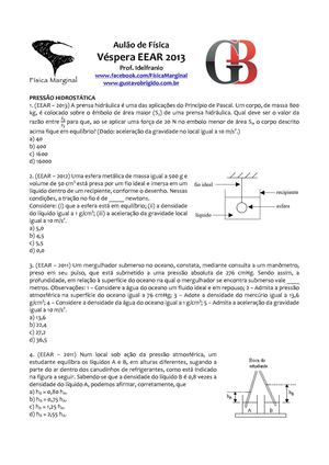 Aulão de Véspera EEAR 2013 Física prof. Idelfranio